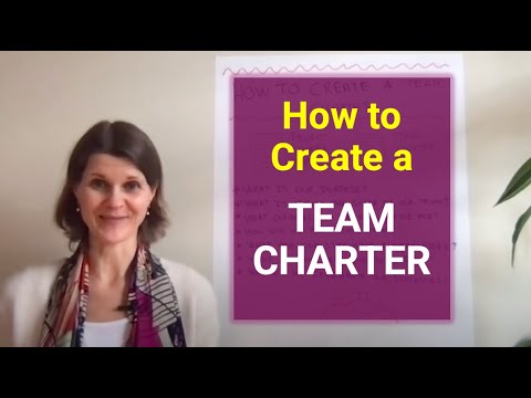 How to create a team charter