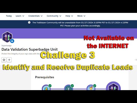 Data Validation Superbadge Unit|| Challenge 3|| Identify And Resolve Duplicate Leads