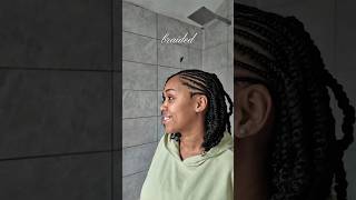 I’m actually obsessed with this hairstyle! 😍 #protectivestyles #naturalhair #shorts #braids