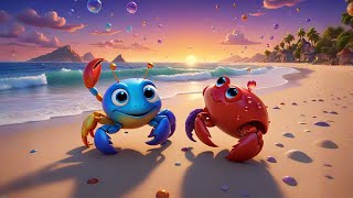 Six Baby Crabs Dance in the Sand | Beach Song for Kids | Fun Animal Rhymes and Preschool Songs