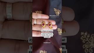 1gm gold earrings | Maharashtrian jewellery | manufacturer | bbcmj.com #wedding #kolhapurijewellery