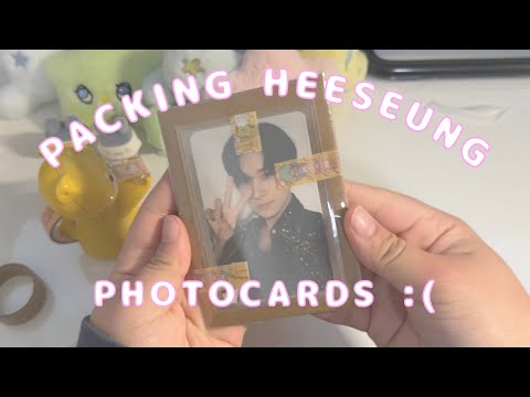 PACKING HEESEUNG PHOTOCARDS AFTER THE HEARTBREAKING NEWS 😭😭💔💔💔💔💔