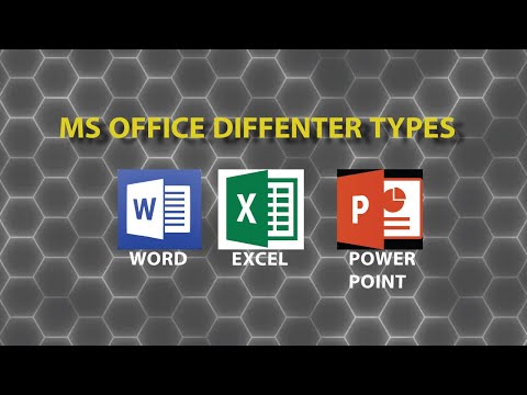 Ms Office Different Types