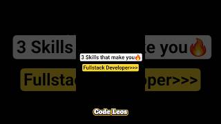 3 Must-Have Skills to Become a Full Stack Developer in 2025 🚀🔥 #shorts #fullstackdeveloper #skills
