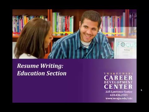 Resume Writing: Education Section
