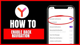 How to enable back navigation on Yandex Browser