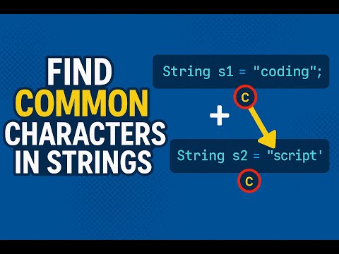 How to Find Common Characters in Two Strings in java|most common Java interview questions