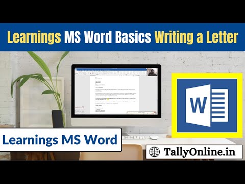 Learnings MS Word Basics || How To Write a Letter In Word Document|| Hindi