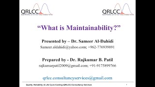 What is Maintainability? Definition of Maintainability and terms used in it -  Arabic