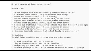 Why I deserve at least 10 Able Prizes but won't even get one.