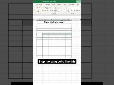 Merge trick in Excel | Excel tip and Tricks | Auto merge cell in Excel #exceltricks #excel #exceltip