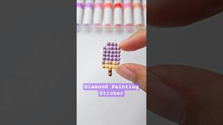 Simple pixel art idea - taro flavour popsicle 🧊 #diamondpainting #sticker #pixelart