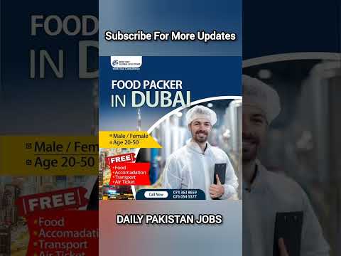 Food Packer Job in Dubai | Male & Female | Free Visa, Food, Accommodation, Air Ticket