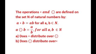 Distributive Property in Binary Operation