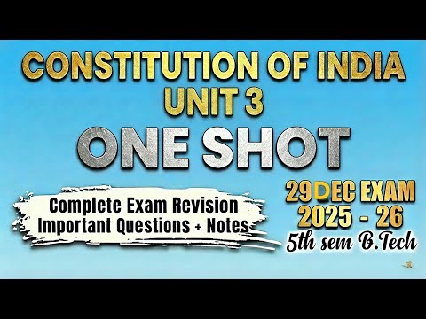 COI Unit 3 One Shot 🔥 | AKTU | Free Notes 📚 |Exam 2025-26 #coioneshot 