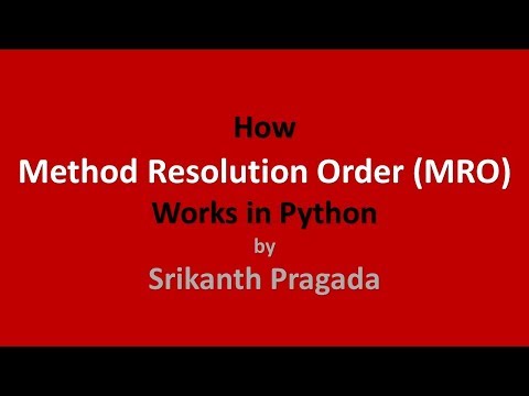 Method Resolution Order (MRO) in Python