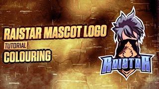 HOW TO CREATE MASCOT LOGO LIKE RAISTAR😍 RAISTAR LOGO MAKING TUTORIAL|| COLOURING #raistar#mascotlogo