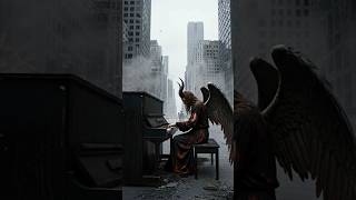 The Fallen Angel and the black piano #ambientvisuals #immersivevisuals #ambientvisuals