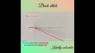 Back stitch #shorts #ytshorts #1minutetutorial #backstitch  @shamiatcraft