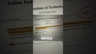 IIT Goa 🗿#iit #iitgoa #jee #advanced  #iitjee  #shorts #youtubeshorts #viral #viralvideo #semester