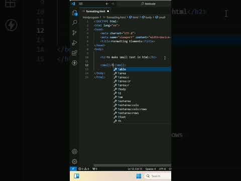 Use of small tag in HTML | small tag #coding #small #tag #webdevelopment #shorts #viralshorts