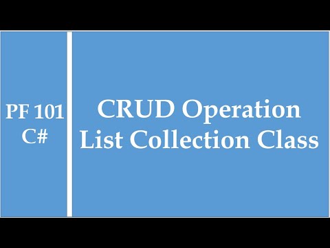 1. C# CRUD List Collection  -  Home Screen, Read [Tagalog]