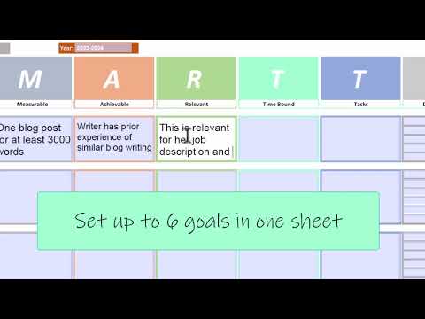 How to set goals using this PDF template - SMART goals