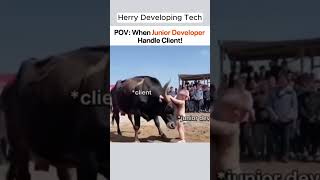 When Junior Developers Handle Clients 🌐 HTML & CSS3 | 🚀 Navigating Client Communication 🌟 #shorts