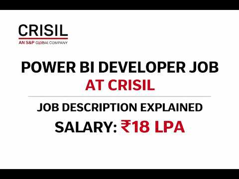 Power BI Developer Job at CRISIL | Salary ₹18 LPA | Full Job Description Explained