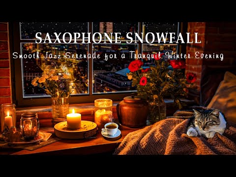 Saxophone Snowfall: Smooth Jazz Serenade for a Tranquil Winter Evening - Relaxing music in December