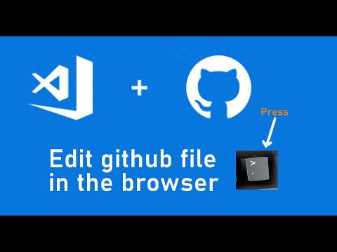 Edit Github files with web editor in the browser: This is a browser version of VS code