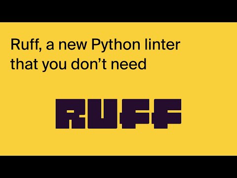 Ruff — the Python linter you probably don't need