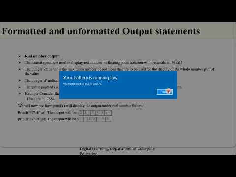 Formatted and Unformatted IO Statements- C Programming _Session17