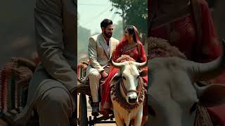Messi and his wife are seen driving a bullock cart funny video #aivideomakebd-b3q #funnyanimals