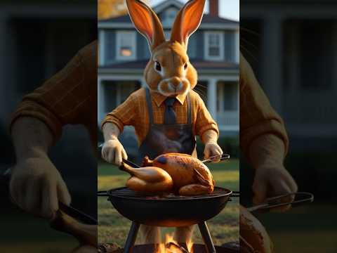 Rabbit is cooking grill.#chickenbanana#fyp #foryou #rabbit#shorts#chicken #grilledchicken#viralvideo