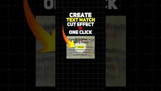 Create Text Match Cut Effect In One Click