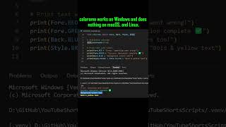 Add Color to Your Python Terminal in Windows #Python #PythonTips #Colorama #PythonTricks #Terminal