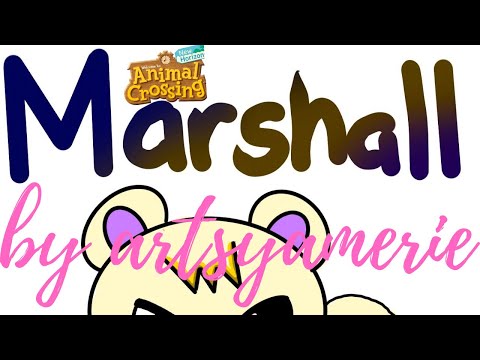 DRAWING MARSHALL II ANIMAL CROSSING VILLAGER LIVE DRAWING ll ANIMAL CROSSING ARTIIARTIST @9IIART 26