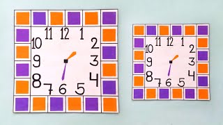 How To make Wall Clock | School project clock | Easy Wall Clock Project|Clock Model for Kids