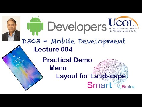 Lecture 04 Practical Demonstration Menu and Separate layout for Landscape view
