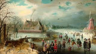 Winter Skating Scene | Vintage Art | Turn your TV into Art | 1 HR of steady  HD Painting |