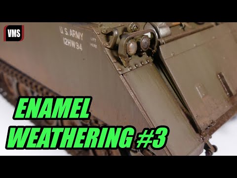 Weather a model with pigment filters VMS enamel binders Tutorial pat 3