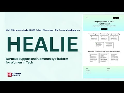 Healie | Burnout Support and Community Platform for Women in Tech | Mint Chip Squad
