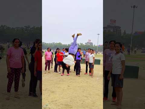 The girl was shocked after seeing our flip😜#flipjump #trendingshorts #youtubeshorts