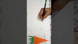 KGI C ; SUBJECT- DRAWING;DRAW AND COLOUR (A KITE; A CARROT) ; BY- MISS SANGITA DUBEY