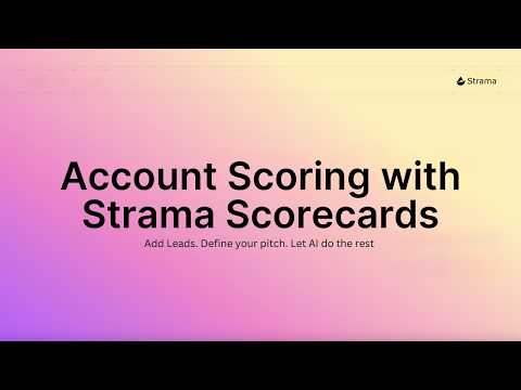 Account Scoring with Strama Scorecards