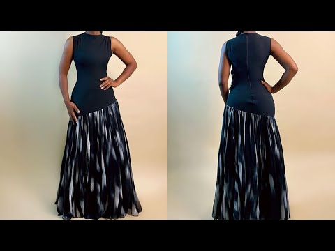 How to cut and sew A FITTED MAXI DRESS#sewingtutorial #womensfashion #ussewtips @Sewbybebel