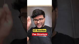 IIT Roorkee Fee Structure | B.Tech 1st Year Fee | #Shorts