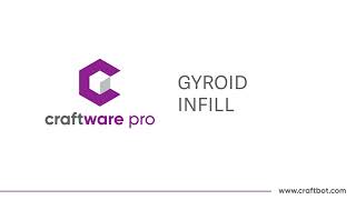 Gyroid infill pattern in Craftware Pro slicing software
