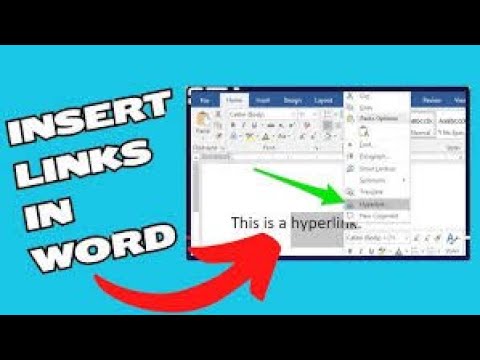How to insert link in ms word